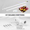 G128 Combo Pack: 6 Ft Tangle Free Spinning Flagpole (White) & Maryland Flag 3x5 Ft Printed 150D Polyester, Brass Grommets (Flag Included) Aluminum Flag Pole